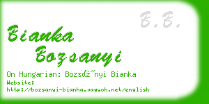 bianka bozsanyi business card